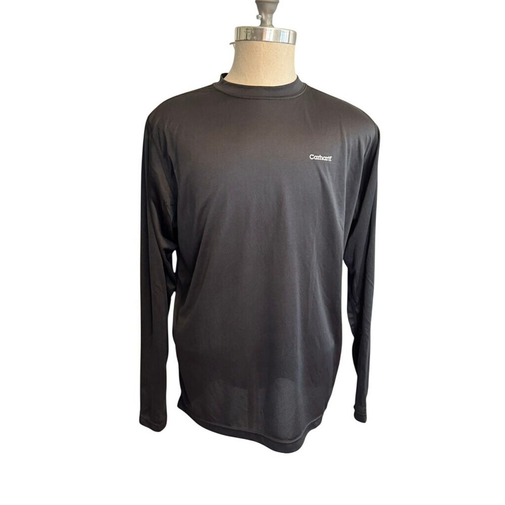 Carhartt Performance Long Sleeve Wicking Mesh Tee Black Mens XL Activewear Shirt